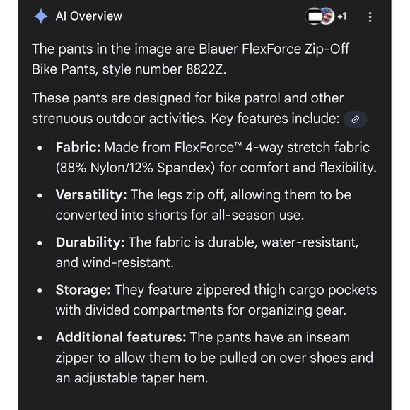 Blauer FlexForce Dk Blue Police Bike Uniform Pants Convertible 36x31 Men's 8822Z - Picture 6 of 6